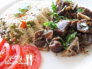 طريقة عمل طاجن اللحم بالخضروات و الأرز