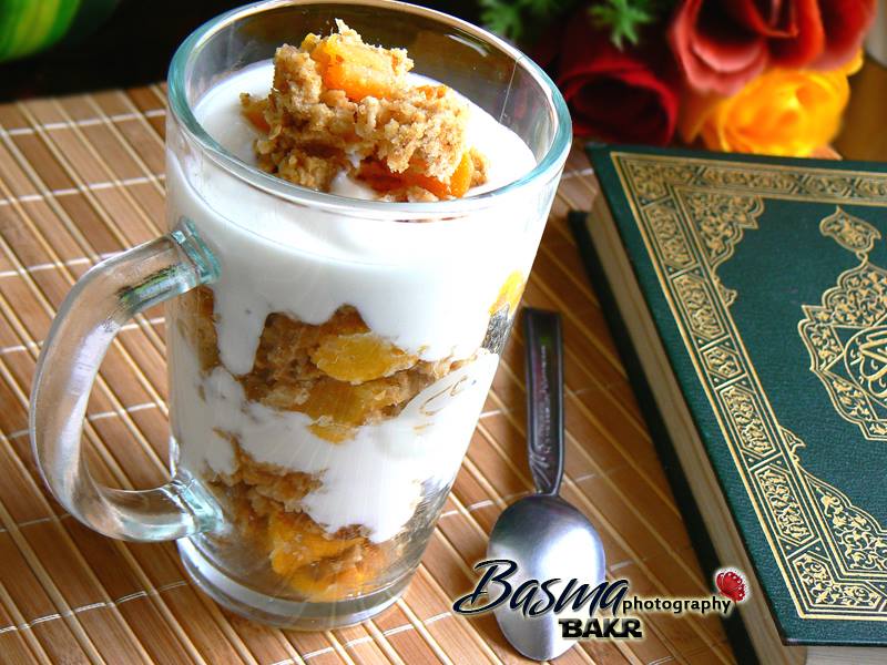 خوخ بالشوفان دايت حلى كاسات الخوخ بالشوفان