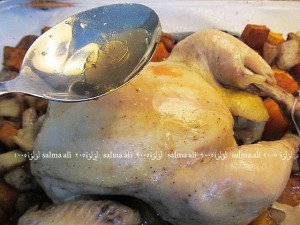 دجاج روستو بالمحلول الملحي