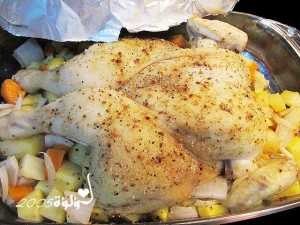 طريقة عمل دجاج روستو بالفرن