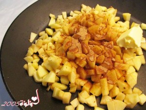 طريقة عمل أرز باللبن و التفاح