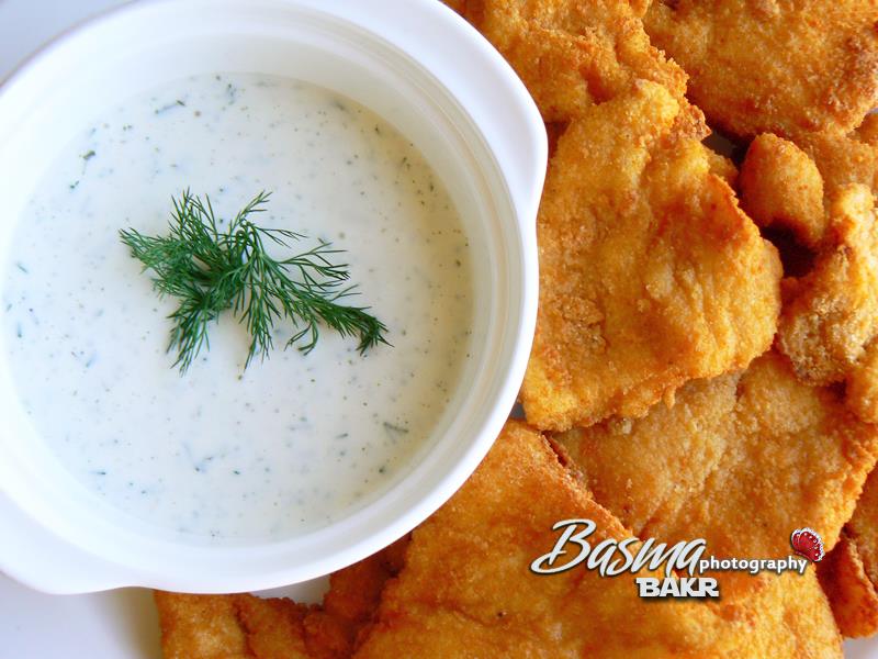 صدور دجاج بانيه مع تغميسة الرانش صوص طريقة عمل الفراخ البانية