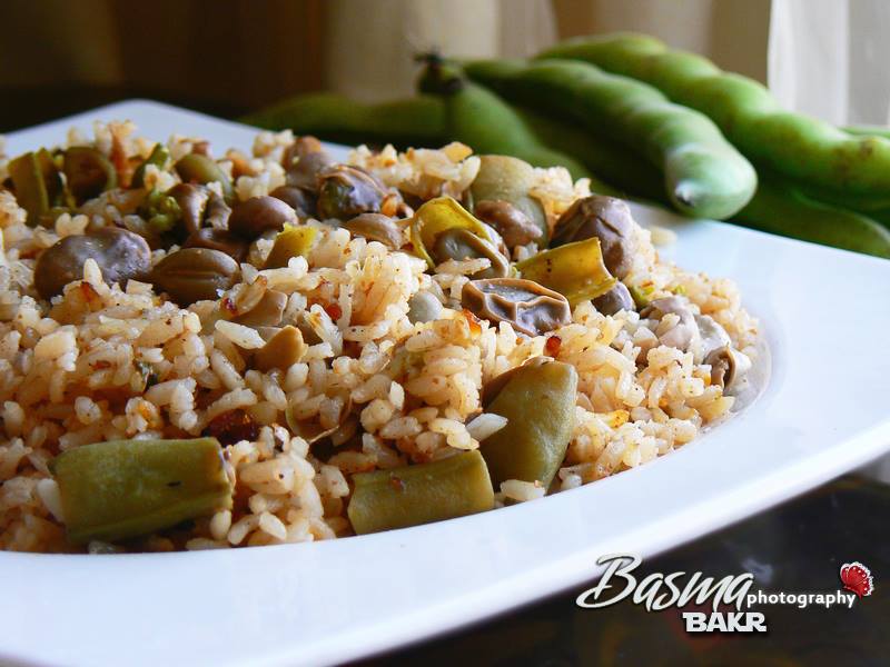 طريقة عمل الفولية بالأرز طريقة عمل الفولية بالأرز