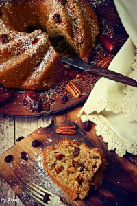 طريقة عمل كيك الفواكة المجففة و الجوز