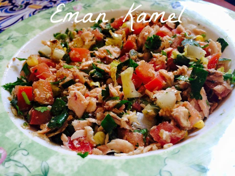 طريقة عمل سلطة التونة :