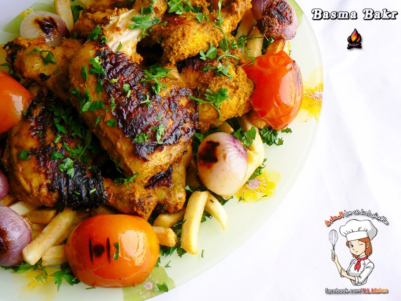 طريقة عمل فرخة مشوية بالفرن