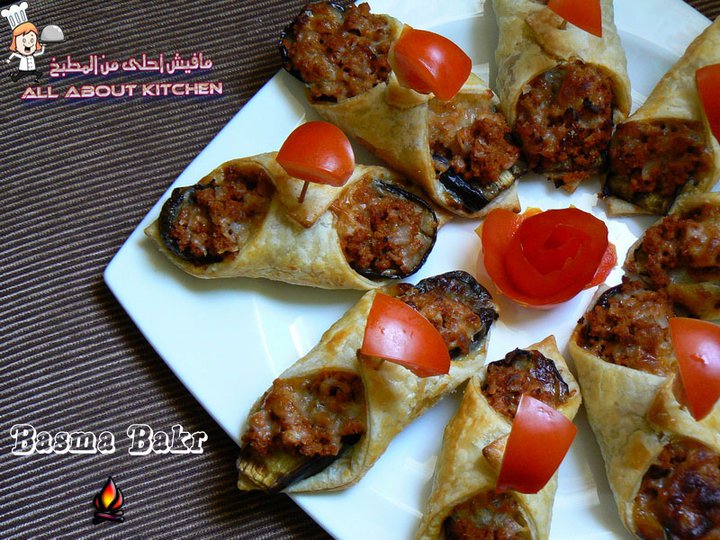 طريقة عمل باف بيستري بحشو الباذنجان :