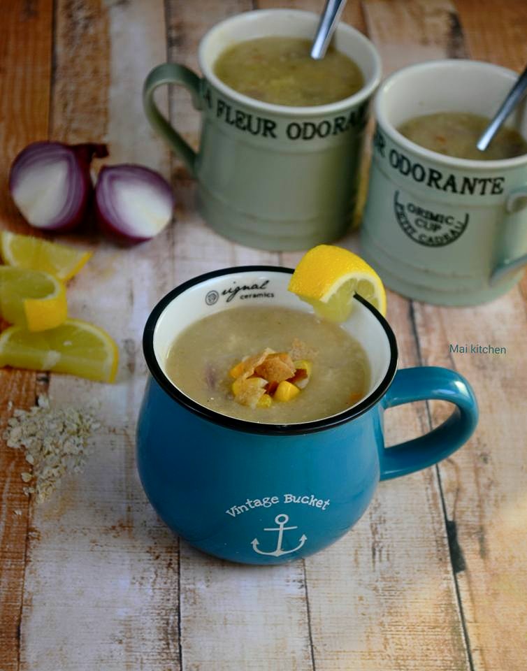 طريقة عمل شوربة الشوفان بالخضار والمشروم طريقة عمل شوربة الشوفان بالخضار