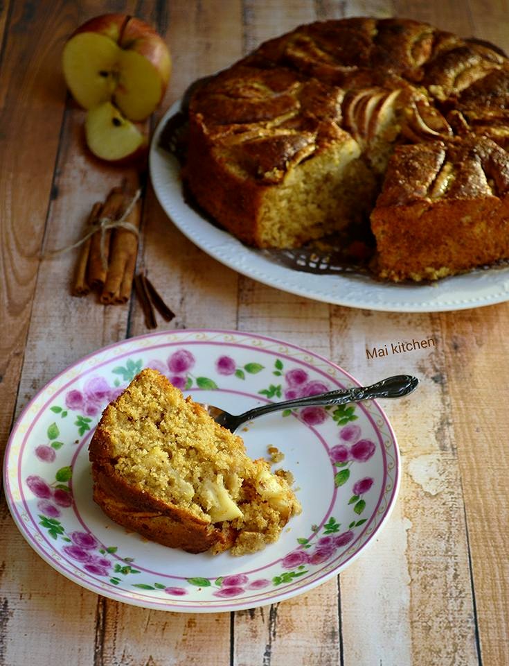 طريقة عمل كيكة التفاح و القرفة الهشة