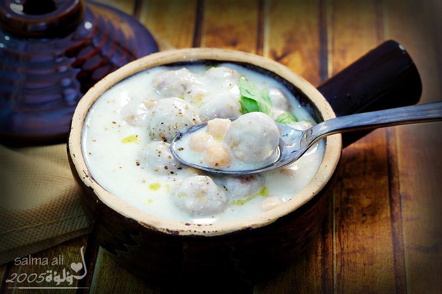 شوربة كرات اللحم بالكريمة