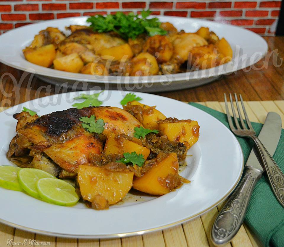 دجاج بدبس الرمان في الفرن