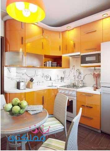 ديكور مطبخ برتقالي صغير ديكور مطبخ برتقالي صغير