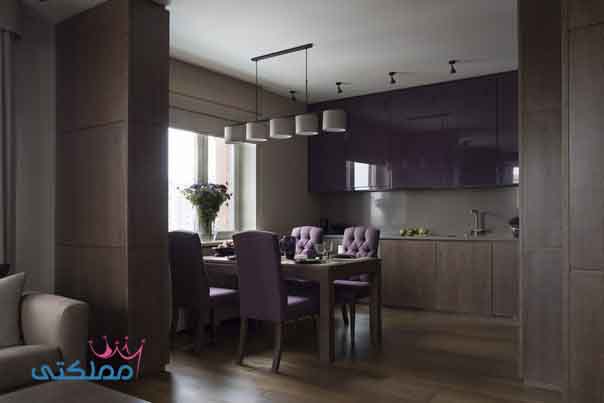 مطبخ باللون البنفسجي الغامق مطبخ باللون البنفسجي الغامق