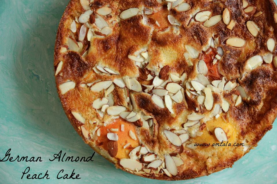 طريقة عمل كيكة الخوخ و اللوز الألمانية