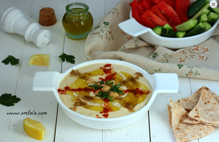 طريقة عمل سلطة الطحينة بالحمص