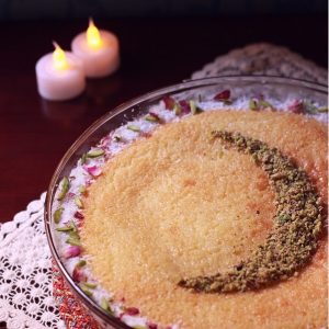 بسبوسة محشية بالقشطة