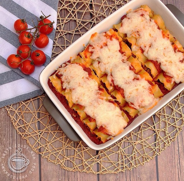 رولات اللازانيا بالكفتة طريقة عمل اللازانيا رول