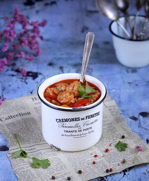 طريقة عمل شوربة جمبري بالخضار