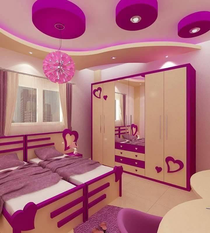 ديكور غرفة نوم بنات باللون الفوشيا