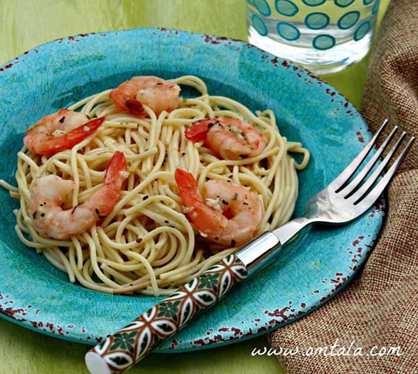 جمبري-باستا طريقة عمل مكرونة بالجمبرى