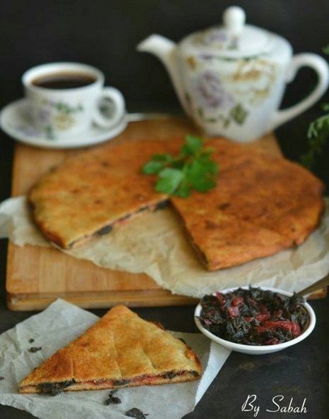 طريقة مطبق زعتر أخضر فلسطيني