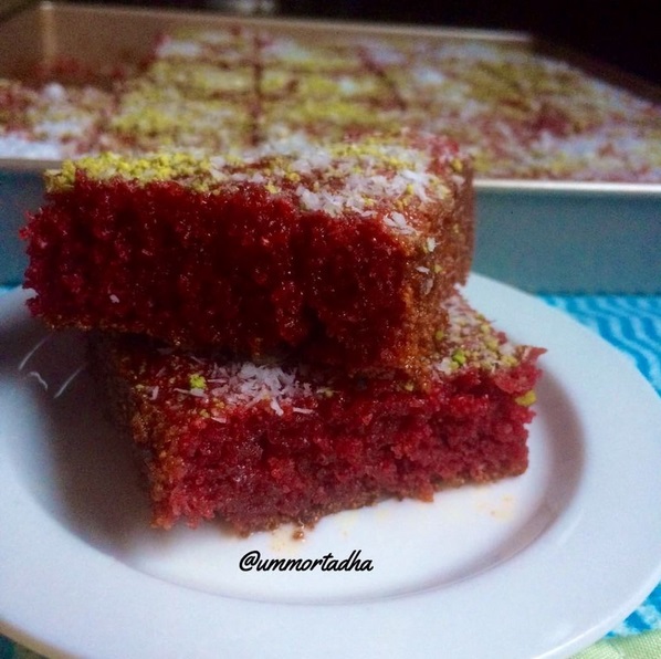 بسبوسة ريد فالفيت طريقة عمل بسبوسة ريد فيلفيت