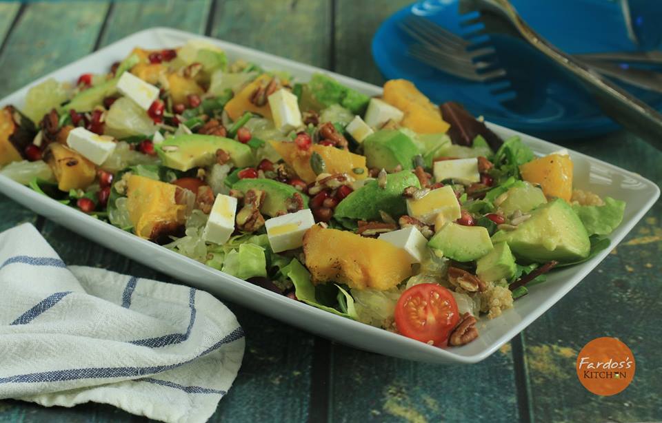 سلطة الأفوكادو و القرع سلطة الأفوكادو و القرع