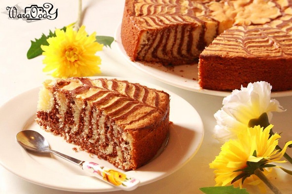 طريقه عمل كيكة الفانيليا والكاكاو