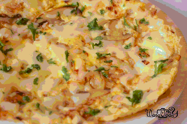 بيض بالمشروم و البصل بيض بالمشروم و البصل