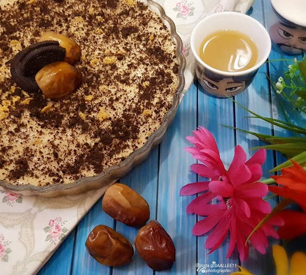 حلى الرطب بالأوريو علي البارد بدون خبز