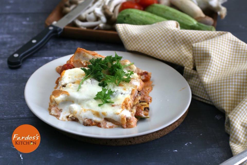 طريقة عمل  لزانيا مع الكوسا و جبنة الماسكربوني طريقة عمل لزانيا مع الكوسا و جبنة الماسكربوني