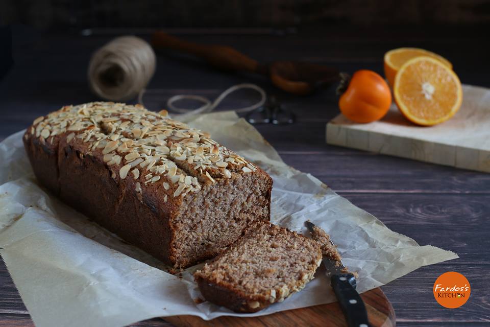 طريقة عمل باوند كيك الكاكا و البرتقال طريقة عمل باوند كيك الكاكا و البرتقال