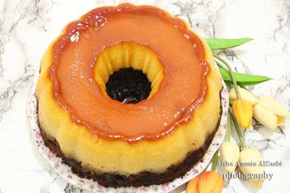 اسهل طريقة لعمل كيكة قدرة قادر ( كيكة الكريم كراميل )