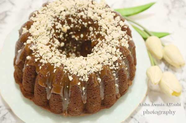 طريقة عمل كيكة الحلاوة الطحينية بالزينة