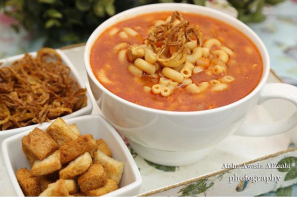 طريقة عمل شوربة المعكرونة بالدجاج