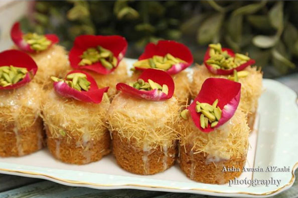 كيكة-بالشعيرية-الباكستانية-و-الجبن-الكيري كيكة بالشعيرية الباكستانية و الجبن الكيري