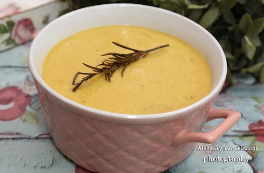 شوربة القرع المشوي بالحليب