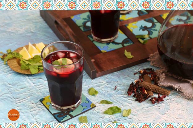 طريقة عمل عصير الكركديه الطازج المنقوع