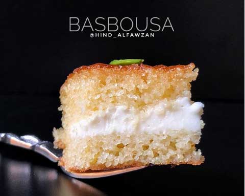 بسبوسه-محشيه-بالقشطه-مضبوطه-و-لذيذه-جدا بسبوسة محشية بالقشطة