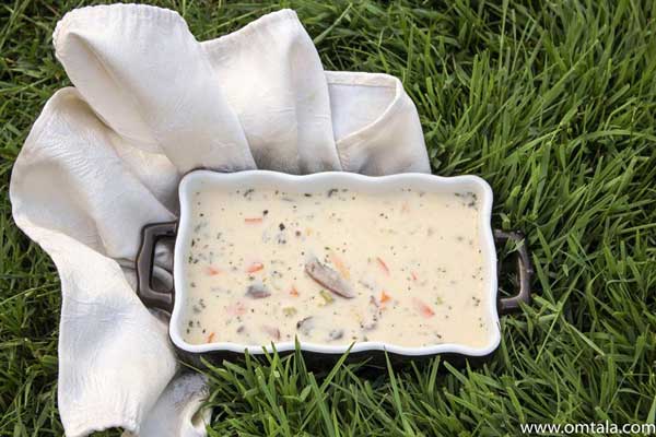 شوربة خضار بالكريمة و الفطر لذيذة و سهلة التحضير