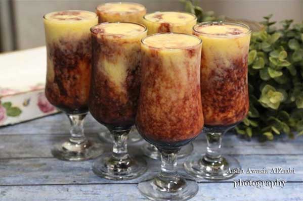 طريقة عمل عصير اصفهاني بالمانجو