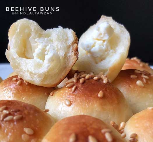 عجينة خلية النحل الهشة باللبن | طريقه خليه النحل القطنيه