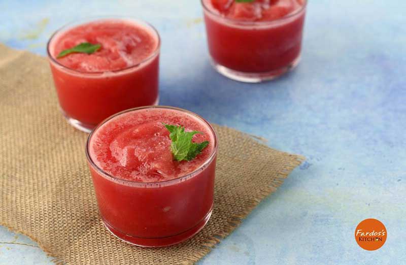 عصير البطيخ الاحمر بالنعناع بارد و منعش للصيف