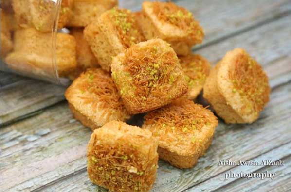 بسبوسه الحليب المحموس والشعيرية