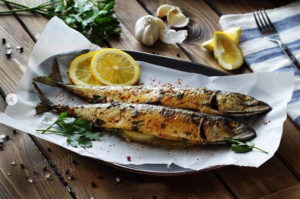 سمك-ماكريل طريقة عمل سمك ماكريل مشوي