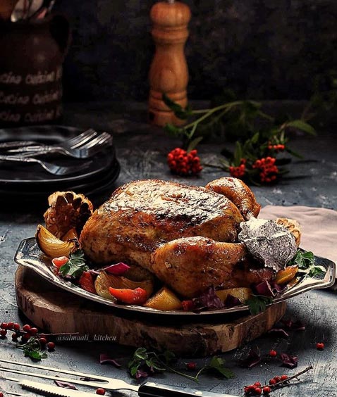 طريقة عمل فرخة مشوية بالفرن