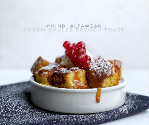 طريقة عمل كريم بروليه فرنش توست