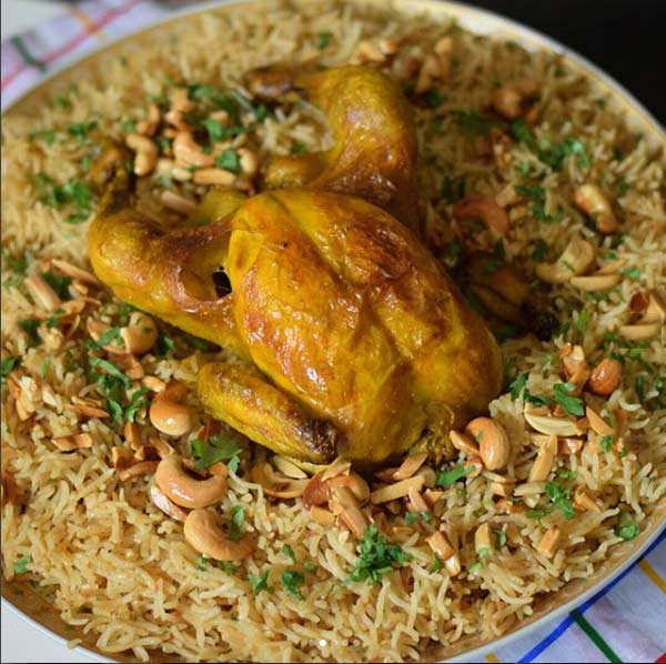 رز-ودجاج-مبخر طريقة عمل دجاج مبخر ورز بسمتي