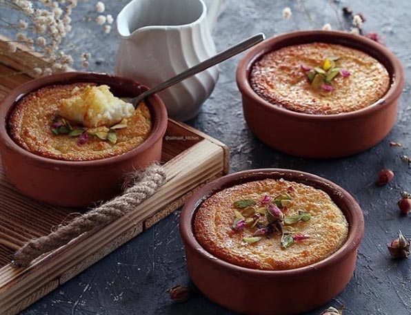 بسبوسة-بدون-بيض طريقة عمل بسبوسة بالقشطة بدون بيض