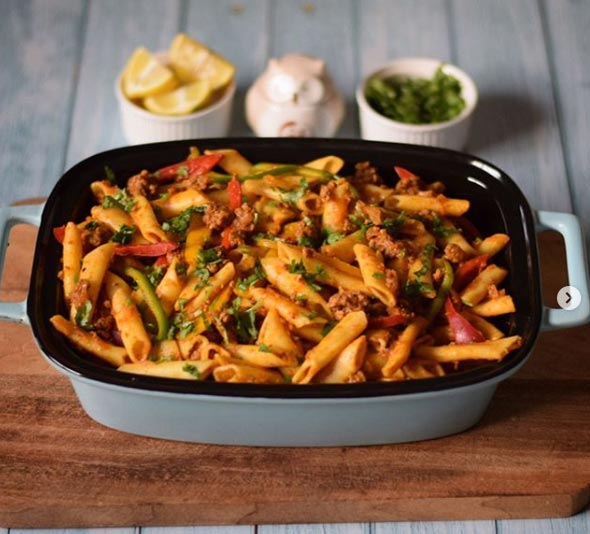 مكرونة-باللحمة-المفرومة طريقة عمل باستا باللحمة المفرومة